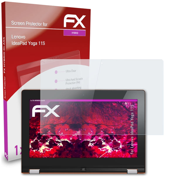 atFoliX FX-Hybrid-Glass Panzerglasfolie für Lenovo IdeaPad Yoga 11S