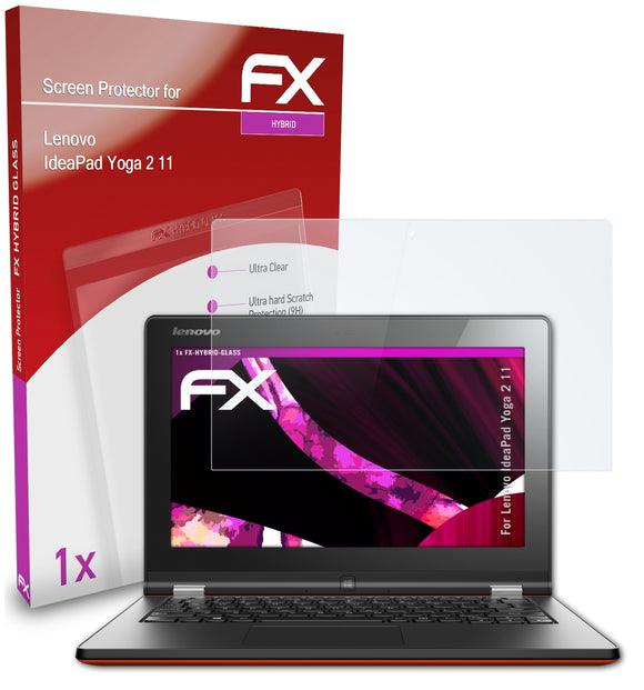 atFoliX FX-Hybrid-Glass Panzerglasfolie für Lenovo IdeaPad Yoga 2 11