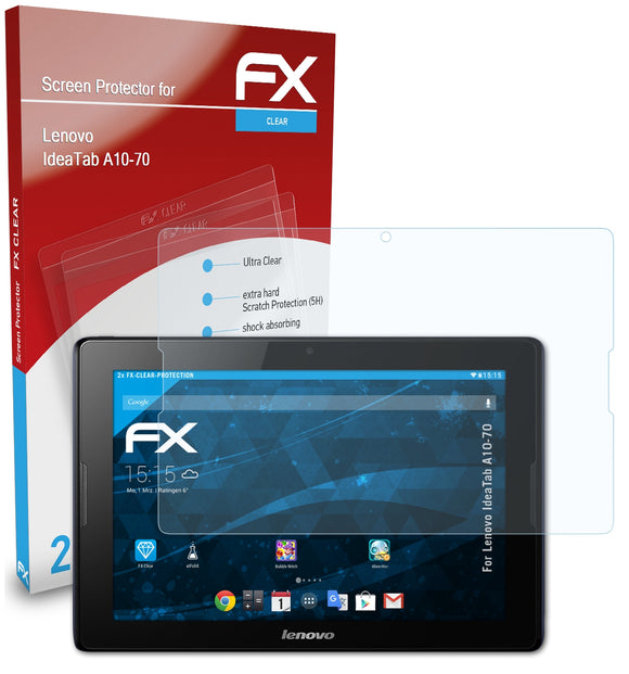 atFoliX FX-Clear Schutzfolie für Lenovo IdeaTab A10-70
