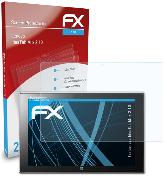 atFoliX FX-Clear Schutzfolie für Lenovo IdeaTab Miix 2 10