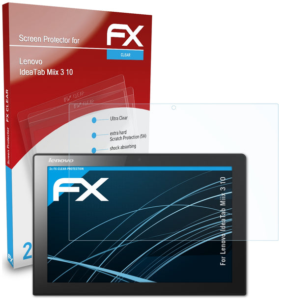 atFoliX FX-Clear Schutzfolie für Lenovo IdeaTab Miix 3 10