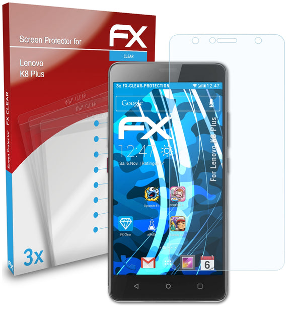 atFoliX FX-Clear Schutzfolie für Lenovo K8 Plus