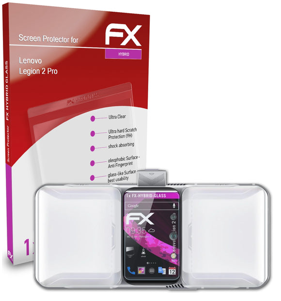 atFoliX FX-Hybrid-Glass Panzerglasfolie für Lenovo Legion 2 Pro