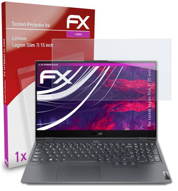 atFoliX FX-Hybrid-Glass Panzerglasfolie für Lenovo Legion Slim 7i (15 inch)