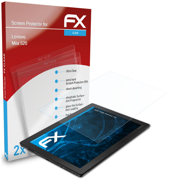 atFoliX FX-Clear Schutzfolie für Lenovo Miix 520