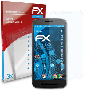 atFoliX FX-Clear Schutzfolie für Lenovo Motorola Moto E3