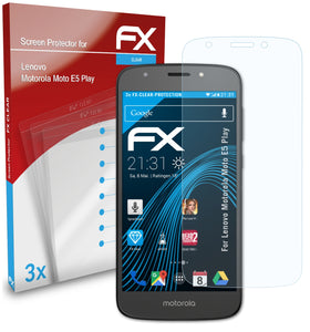 atFoliX FX-Clear Schutzfolie für Lenovo Motorola Moto E5 Play