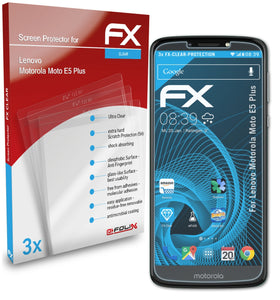 atFoliX FX-Clear Schutzfolie für Lenovo Motorola Moto E5 Plus