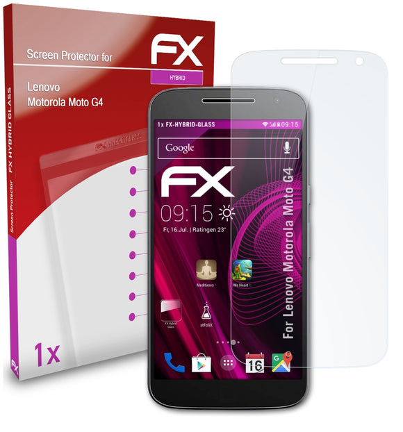 atFoliX FX-Hybrid-Glass Panzerglasfolie für Lenovo Motorola Moto G4