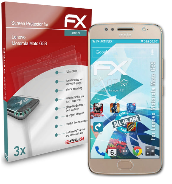 atFoliX FX-ActiFleX Displayschutzfolie für Lenovo Motorola Moto G5S