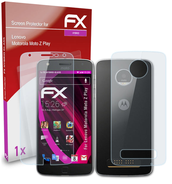 atFoliX FX-Hybrid-Glass Panzerglasfolie für Lenovo Motorola Moto Z Play