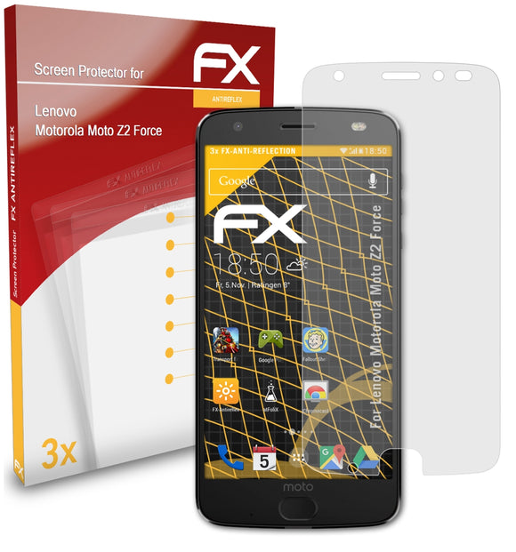 atFoliX FX-Antireflex Displayschutzfolie für Lenovo Motorola Moto Z2 Force