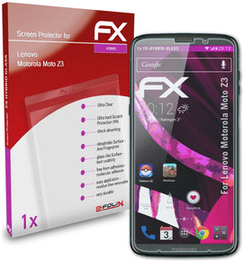 atFoliX FX-Hybrid-Glass Panzerglasfolie für Lenovo Motorola Moto Z3