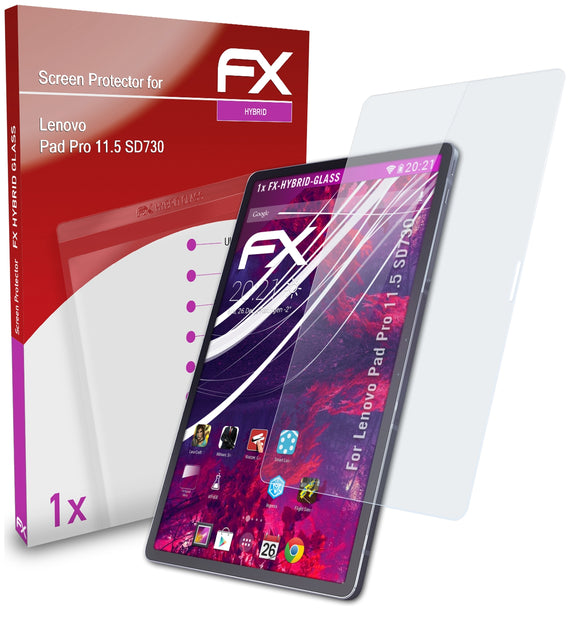 atFoliX FX-Hybrid-Glass Panzerglasfolie für Lenovo Pad Pro 11.5 (SD730)