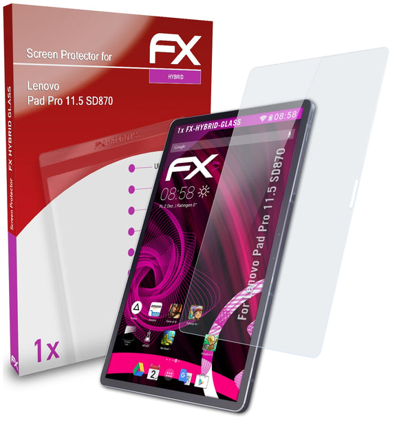 atFoliX FX-Hybrid-Glass Panzerglasfolie für Lenovo Pad Pro 11.5 (SD870)