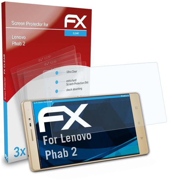 atFoliX FX-Clear Schutzfolie für Lenovo Phab 2
