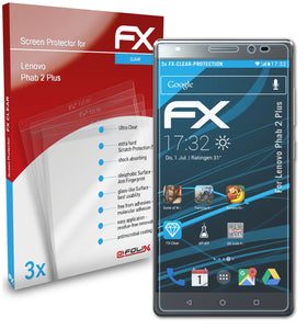 atFoliX FX-Clear Schutzfolie für Lenovo Phab 2 Plus