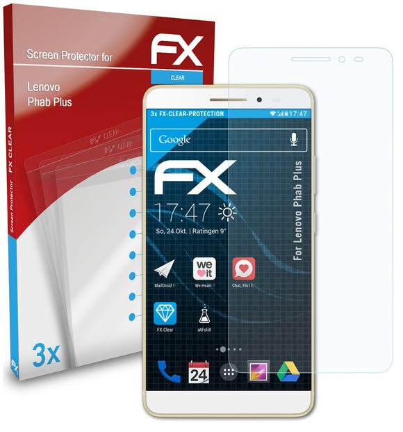 atFoliX FX-Clear Schutzfolie für Lenovo Phab Plus