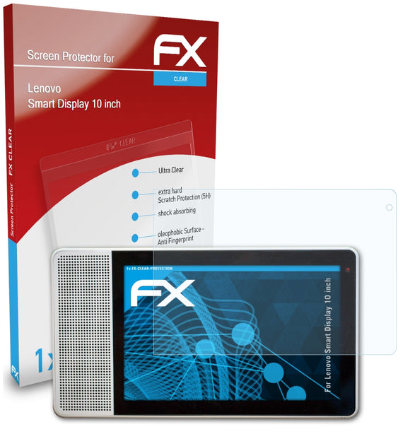 atFoliX FX-Clear Schutzfolie für Lenovo Smart Display (10 inch)