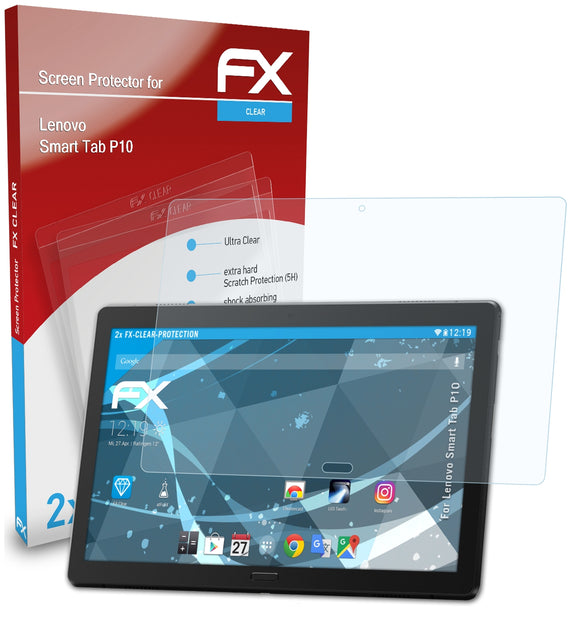 atFoliX FX-Clear Schutzfolie für Lenovo Smart Tab P10