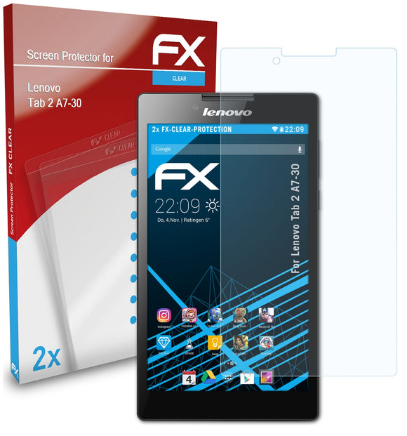 atFoliX FX-Clear Schutzfolie für Lenovo Tab 2 A7-30