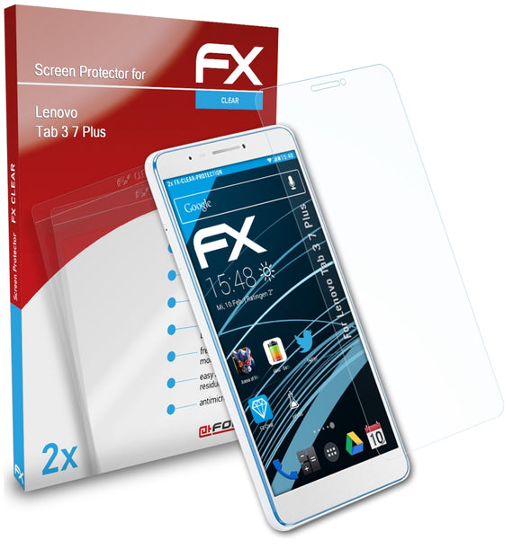 atFoliX FX-Clear Schutzfolie für Lenovo Tab 3 7 Plus