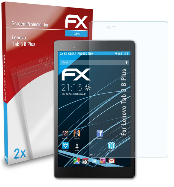 atFoliX FX-Clear Schutzfolie für Lenovo Tab 3 8 Plus