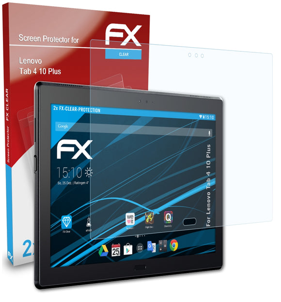 atFoliX FX-Clear Schutzfolie für Lenovo Tab 4 10 Plus