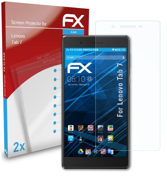 atFoliX FX-Clear Schutzfolie für Lenovo Tab 7