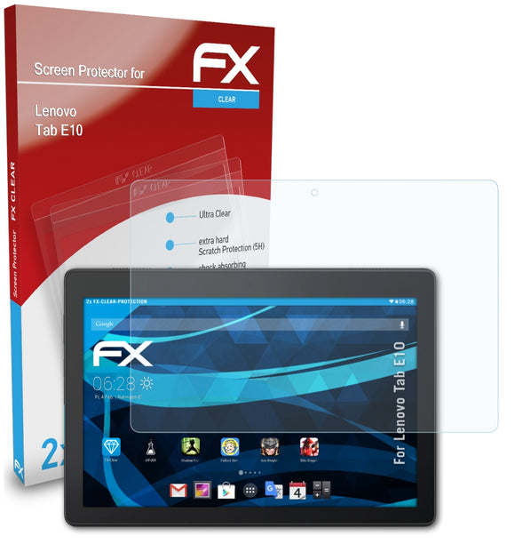 atFoliX FX-Clear Schutzfolie für Lenovo Tab E10