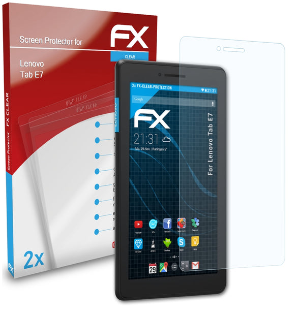 atFoliX FX-Clear Schutzfolie für Lenovo Tab E7