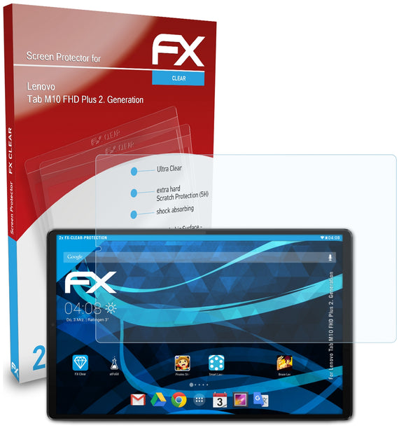 atFoliX FX-Clear Schutzfolie für Lenovo Tab M10 FHD Plus (2. Generation)