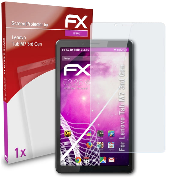 atFoliX FX-Hybrid-Glass Panzerglasfolie für Lenovo Tab M7 (3rd Gen)