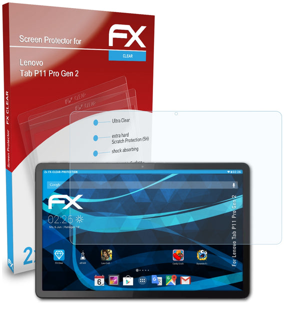 atFoliX FX-Clear Schutzfolie für Lenovo Tab P11 Pro (Gen 2)