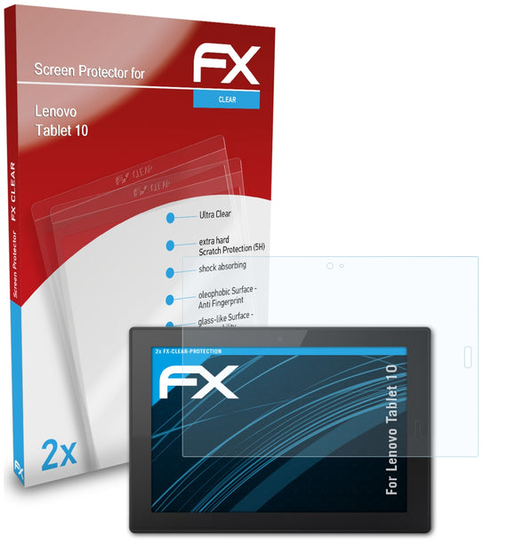 atFoliX FX-Clear Schutzfolie für Lenovo Tablet 10
