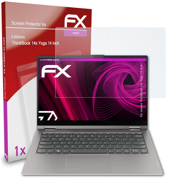 atFoliX FX-Hybrid-Glass Panzerglasfolie für Lenovo ThinkBook 14s Yoga (14 Inch)