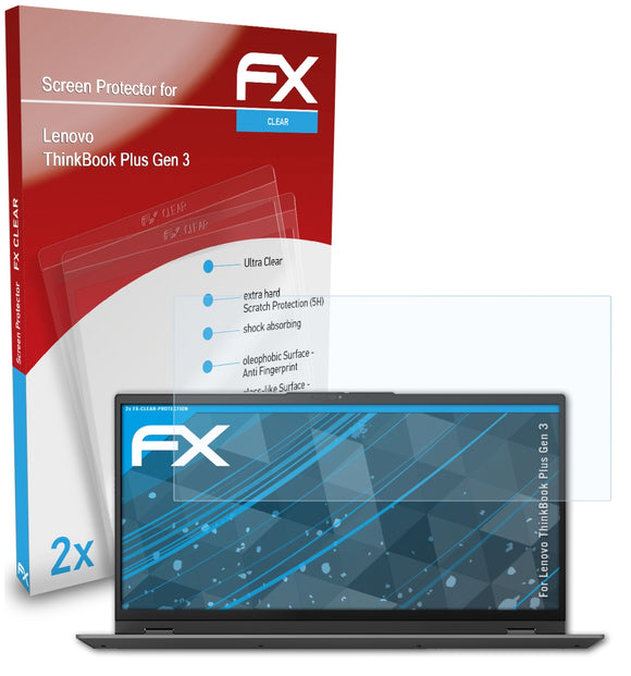 atFoliX FX-Clear Schutzfolie für Lenovo ThinkBook Plus (Gen 3)
