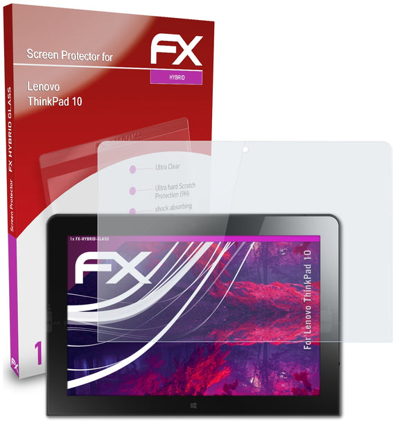 atFoliX FX-Hybrid-Glass Panzerglasfolie für Lenovo ThinkPad 10