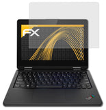 Panzerfolie atFoliX kompatibel mit Lenovo ThinkPad 11e Yoga Gen 6, entspiegelnde und stoßdämpfende FX (2X)