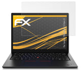 Panzerfolie atFoliX kompatibel mit Lenovo ThinkPad L13 Gen 3, entspiegelnde und stoßdämpfende FX (2X)