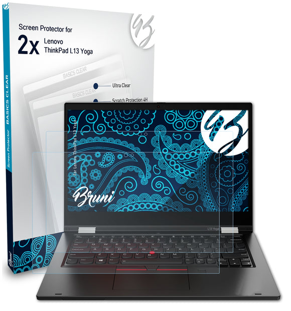 Bruni Basics-Clear Displayschutzfolie für Lenovo ThinkPad L13 Yoga
