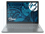 Schutzfolie Bruni kompatibel mit Lenovo ThinkPad L13 Yoga Gen 3 / 21B50043GE, glasklare (2X)