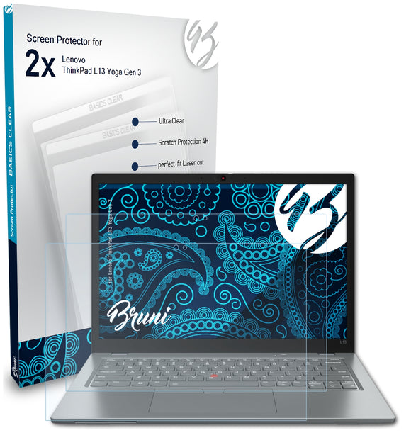 Bruni Basics-Clear Displayschutzfolie für Lenovo ThinkPad L13 Yoga (Gen 3)