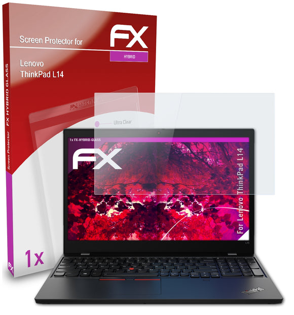 atFoliX FX-Hybrid-Glass Panzerglasfolie für Lenovo ThinkPad L14