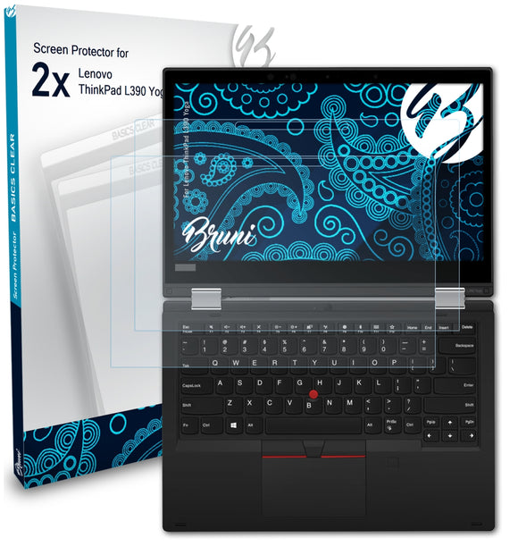 Bruni Basics-Clear Displayschutzfolie für Lenovo ThinkPad L390 Yoga