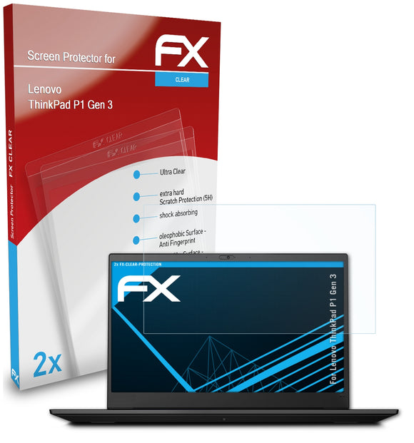 atFoliX FX-Clear Schutzfolie für Lenovo ThinkPad P1 (Gen 3)