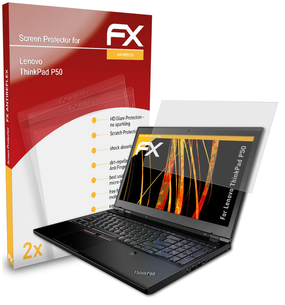 atFoliX FX-Antireflex Displayschutzfolie für Lenovo ThinkPad P50