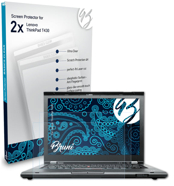 Bruni Basics-Clear Displayschutzfolie für Lenovo ThinkPad T430