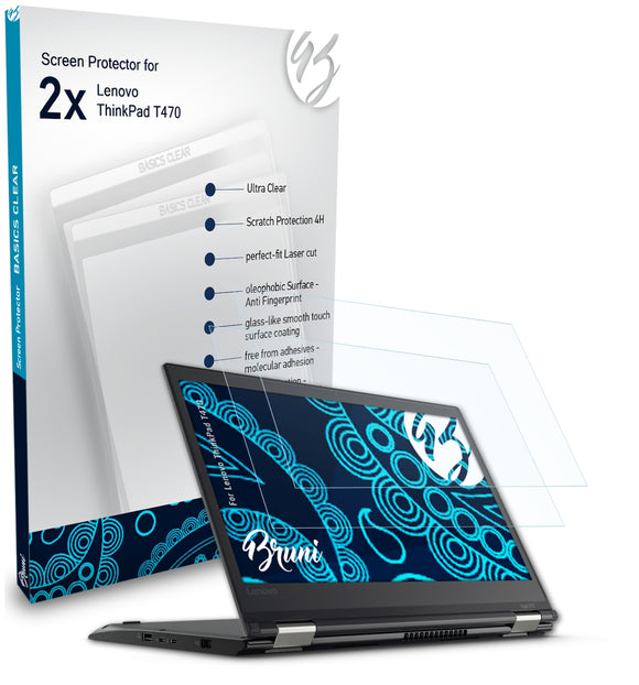 Bruni Basics-Clear Displayschutzfolie für Lenovo ThinkPad T470