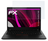 Glasfolie atFoliX kompatibel mit Lenovo ThinkPad T490, 9H Hybrid-Glass FX